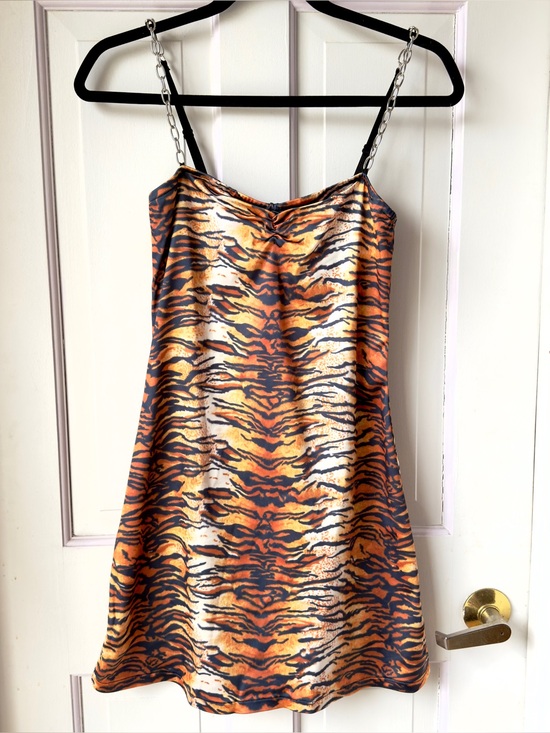 Dolls Kill Dresses & Skirts - Dolls Kill Animal Print Satin Slip Dress Size Small